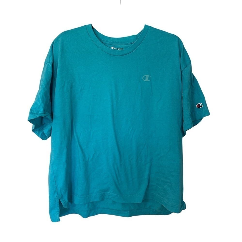 Champion Authentic Athleticwear Short Sleeve T-Shirt in Aqua Excursion Sz XL GUC